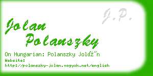 jolan polanszky business card